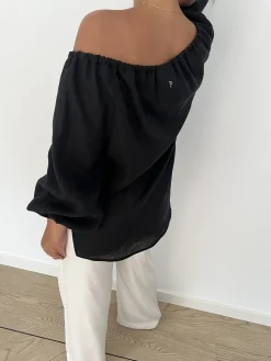 Bluzka FIBI LINO BLACK