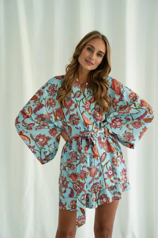 Kimono MUF FLOWERS LAZURE