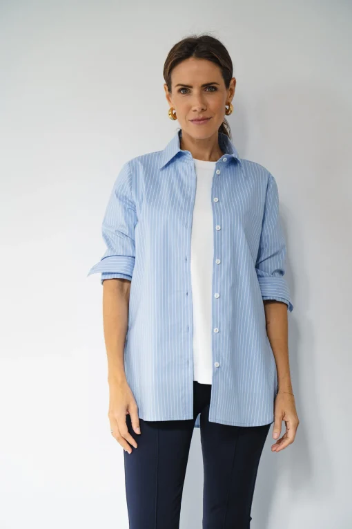 Koszula ROLL STRIPED BLUE
