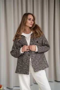 Kurtka JEY LONG CHOCCO/CREAM