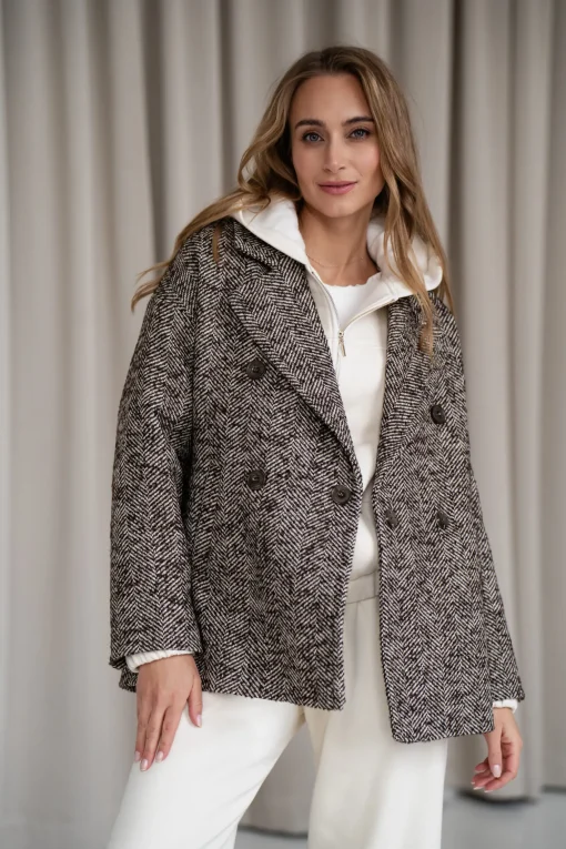Kurtka JEY LONG CHOCCO/CREAM