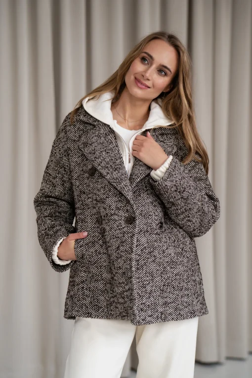 Kurtka JEY LONG CHOCCO/CREAM