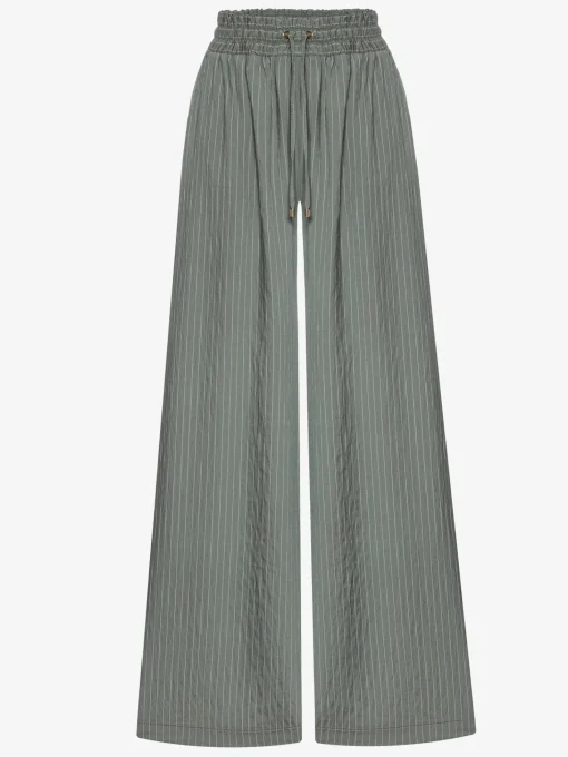 Spodnie ALI STRIPED OLIVE