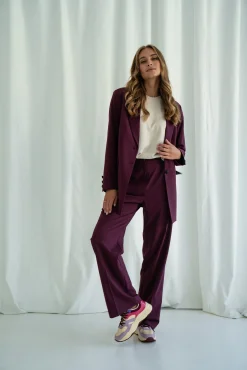 Spodnie BRUNO LONG BURGUND