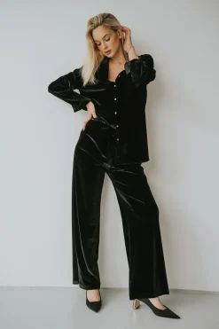 Spodnie CLARET VELVET BLACK