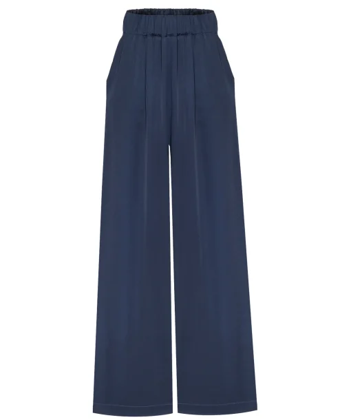 Spodnie MARBELLA SILKY DARK BLUE