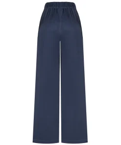 Spodnie MARBELLA SILKY DARK BLUE