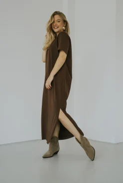 Sukienka FRAPO V BROWN