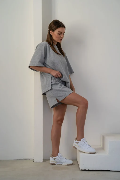 Szorty LOXI GRAY MELANGE