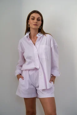 Szorty MAN STRIPED PINK