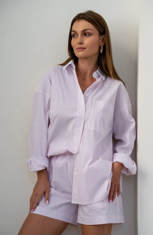 Szorty MAN STRIPED PINK