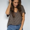 Top NANA STRIPED BLACK